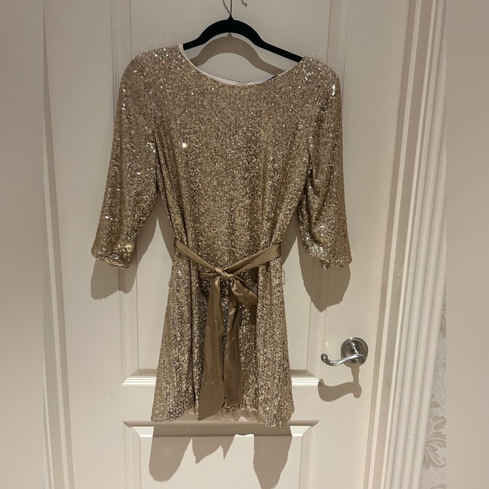 Ramy Brook Gold Sequin Top